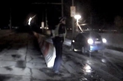 Полиция подготовила сюжет о задержании водителя на мосту "Саратов-Энгельс"