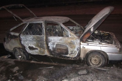 Гражданин заживо сгорел в собственном автомобиле