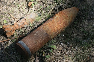 В поле найден снаряд времен Первой мировой войны