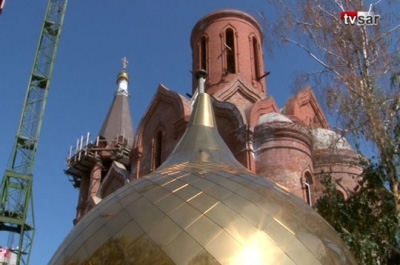 Освящение купола Петропавловского храма. Видеоверсия