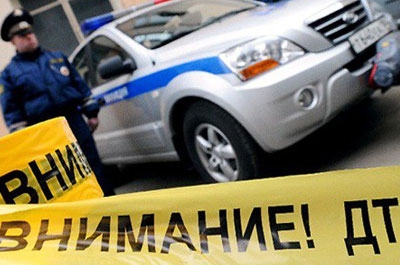 Автомобиль врезался в неработающий пост ГИБДД
