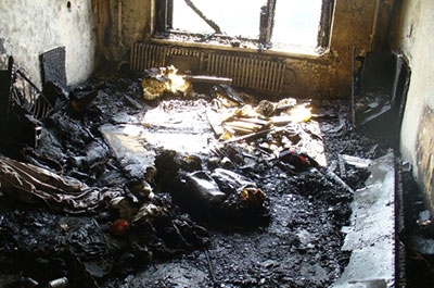 На пожаре в девятиэтажном доме погибла женщина