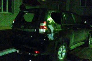 В Ленинском районе взорвался автомобиль "Toyota Land Cruiser"