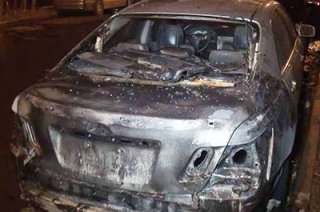 На автостоянке сгорела "Toyota Camry"