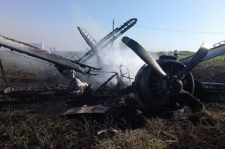 В Балашовском районе разбился легкомоторный самолет