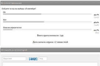 Почти половина участников сетевого опроса не пойдет на выборы 18 сентября