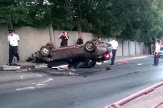 В Затоне саратовец перевернулся на служебном автомобиле