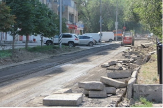 Ремонт на Рахова завершится через полторы недели