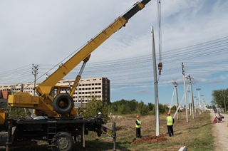 В городах области построено 44 км новых линий электропередач