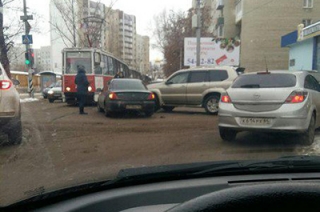 В районе Рахова-Советской из-за ДТП образовалась большая пробка