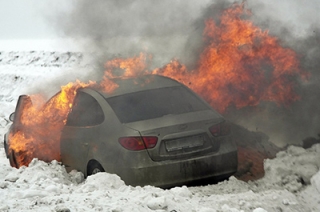 В Балашове сгорел "Hyundai Elantra"