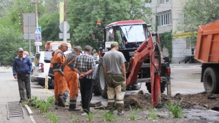 В районе пешеходной зоны из-за прорыва отключена вода