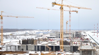 Каркас пассажирского терминала нового аэропорта Саратова готов на 40%