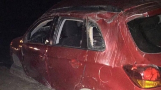 Пожилой водитель "Мицубиси" опрокинулся на трассе под Балаковом