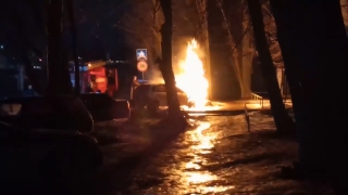 Ранним утром на Перспективной сгорела "Калина"