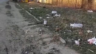 Территория у саратовской школы превращается в свалку