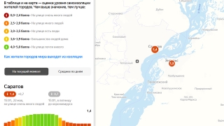 Индекс самоизоляции: 1,4 в Саратове, Энгельс выходит на 1,3