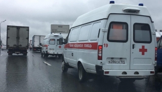 Саратовцы заметили родные "скорые" на Московской кольцевой дороге
