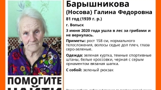 Под Вольском 81-летняя бабушка ушла в лес за грибами и пропала