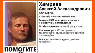 Пропал нуждающийся в медицинской помощи Алексей Хамраев