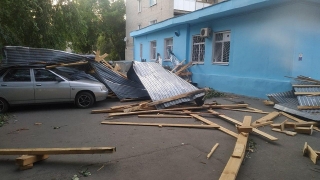 Сильный ветер повалил 20 деревьев и сорвал три крыши в Саратове