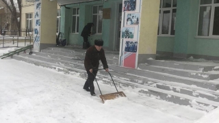 Работники саратовских школ вышли на уборку снега