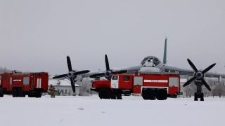 Саратовские военные тушили Ту-95МС