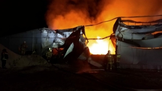 Под Саратовом горело производство пеноблоков