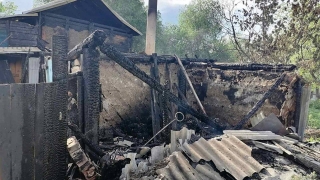 На пожаре в частном доме пострадал пенсионер