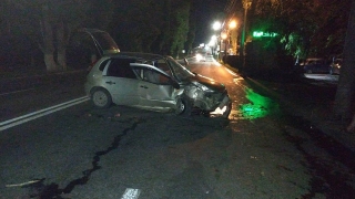 На Политехнической "Калина" врезалась в столб. Пассажирки госпитализированы