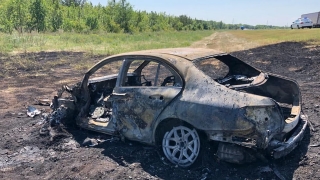 ДТП на саратовской трассе: "Мерседес" сгорел, водитель погиб