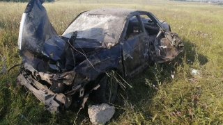 Под Татищевом перевернулась "Приора". Водитель в больнице