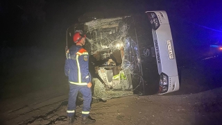 Под Саратовом перевернулся рейсовый автобус. Подробности
