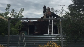 В Заводском районе сгорел двухквартирный жилой дом