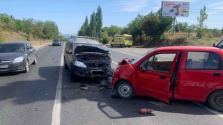 На Алтынной горе в тройном ДТП пострадали двое из "Матиза"