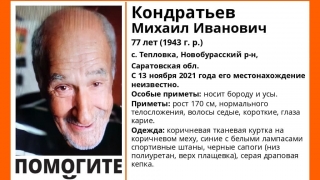 Под Саратовом ищут пропавшего пенсионера с бородой и усами