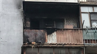 В центре Саратова сгорел балкон пятиэтажки
