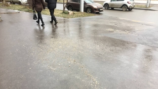 Гололед. За сутки пострадали 35 человек, на остановке упала девочка
