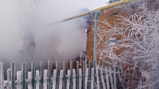 Ночью под Горным сгорел двухквартирный дом