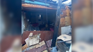 В Саратове сгорел деревянный дом