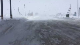 Снегопад ограничил движение на трассе, Казахстан закрыл границу