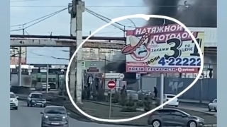 В Заводском районе горел шиномонтаж
