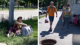 На Рахова пожилая женщина провалилась в открытый люк