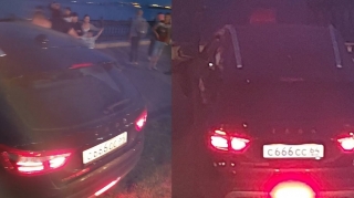 В Саратове авто с "дьявольскими" номерами устроило ДТП на набережной