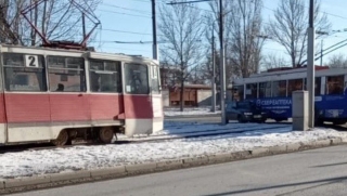 В Заводском районе из-за ДТП встали трамваи двух маршрутов