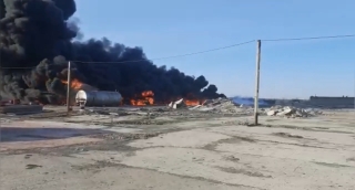 Под Саратовом столб дыма от горящего мазута заволок небо. На место выехали спецы