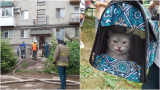 На Вольской пожарные тушат возгорание в подвале дома