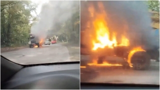 На Кумысной поляне сгорела автовышка