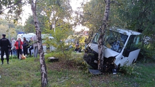 В Ленинском районе маршрутка с пассажирами врезалась в дерево