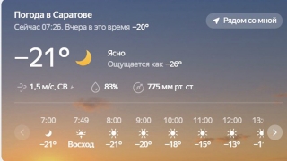 Школьники Саратова пошли на занятия в мороз -21 градус